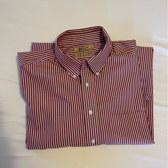 Gold Label Men’s Pinstriped Button Down Collar Shirt Men's L - Picture 3 of 9
